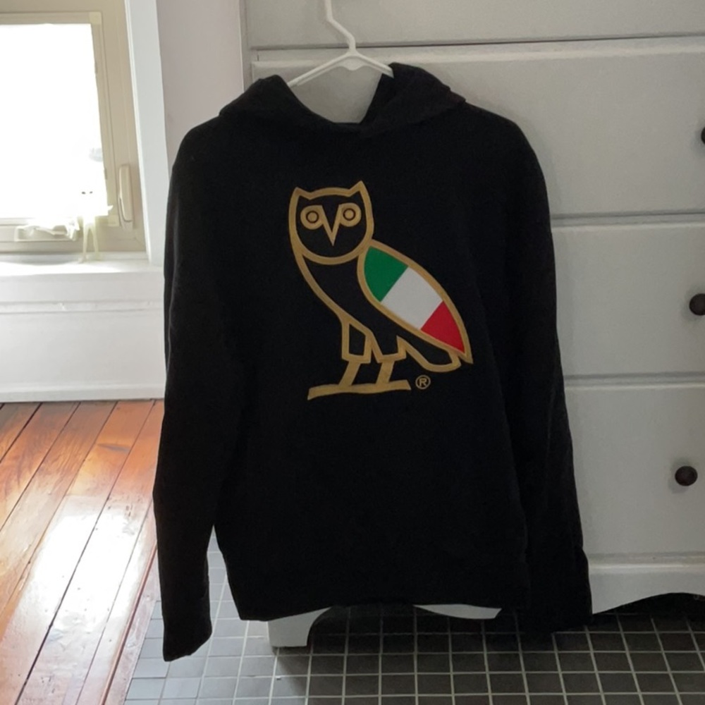 OVO Black Owl Sweater Minimalist Design